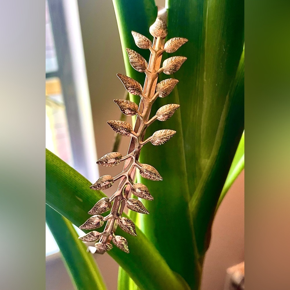 Gold Laurel Leaf Headband Crown Boho Grecian Goddess Festival Bridal Tiara - Picture 4 of 8